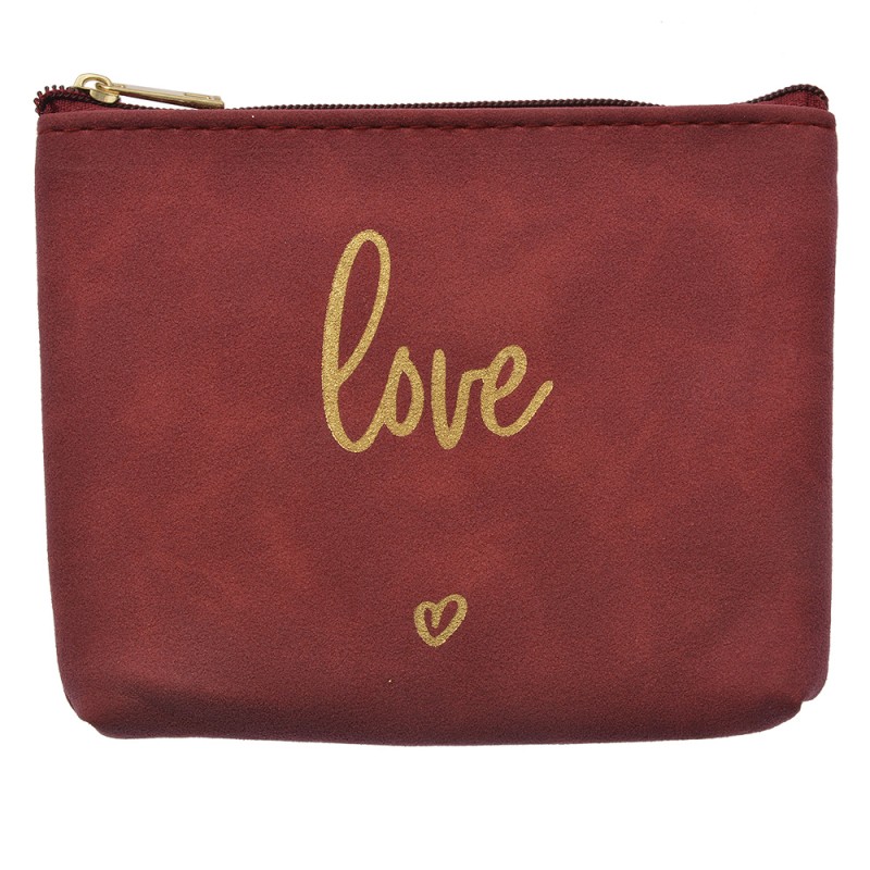Clayre & Eef Pochette da donna 13x1x10 cm Rosso Sintetico
