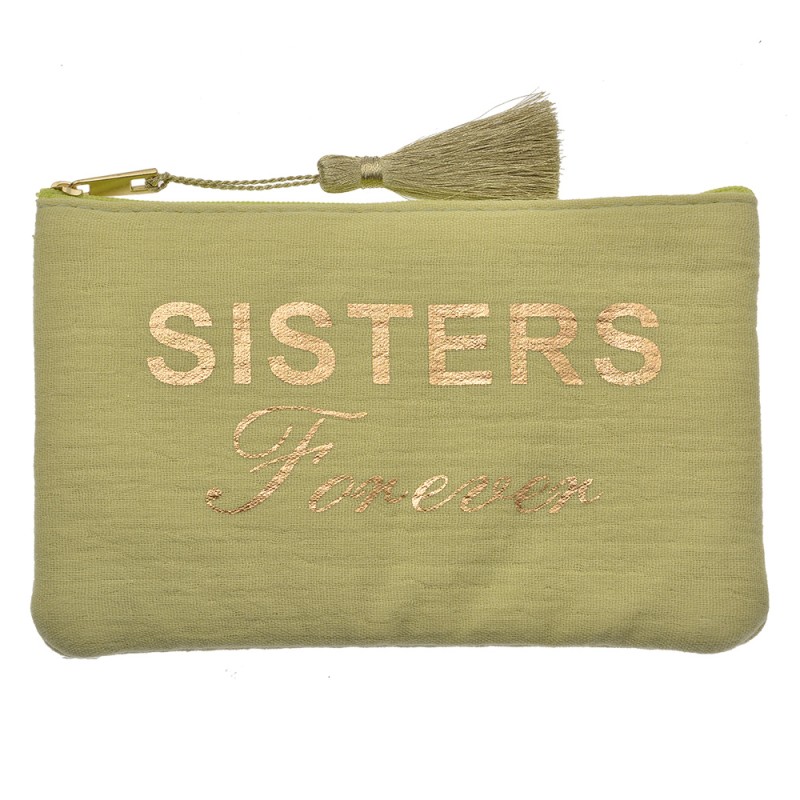 Clayre & Eef Ladies' Toiletry Bag 17x11 cm Green Synthetic
