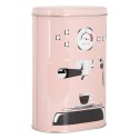Clayre & Eef Tin Storage Box 20x13x9 / 18x11x7 cm Pink Metal Coffee Cup