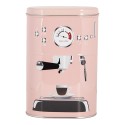 Clayre & Eef Tin Storage Box 20x13x9 / 18x11x7 cm Pink Metal Coffee Cup