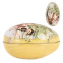 Clayre & Eef Decorazione Uovo 7x11x7 cm Multicolore Metallo Coniglio