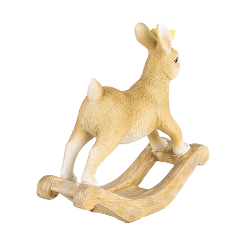 Clayre & Eef Statuetta decorativa Coniglio 16x5x14 cm Marrone Plastica