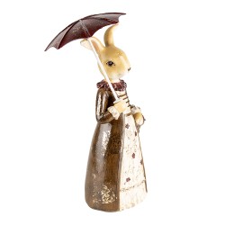 Clayre & Eef Decorative Figurine Rabbit 21 cm Brown Plastic