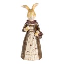 Clayre & Eef Decoratie Beeld Konijn 21 cm Bruin Kunststof