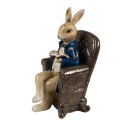Clayre & Eef Decorative Figurine Rabbit 12x10x18 cm Beige Brown Plastic