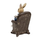 Clayre & Eef Decorative Figurine Rabbit 12x10x18 cm Beige Brown Plastic