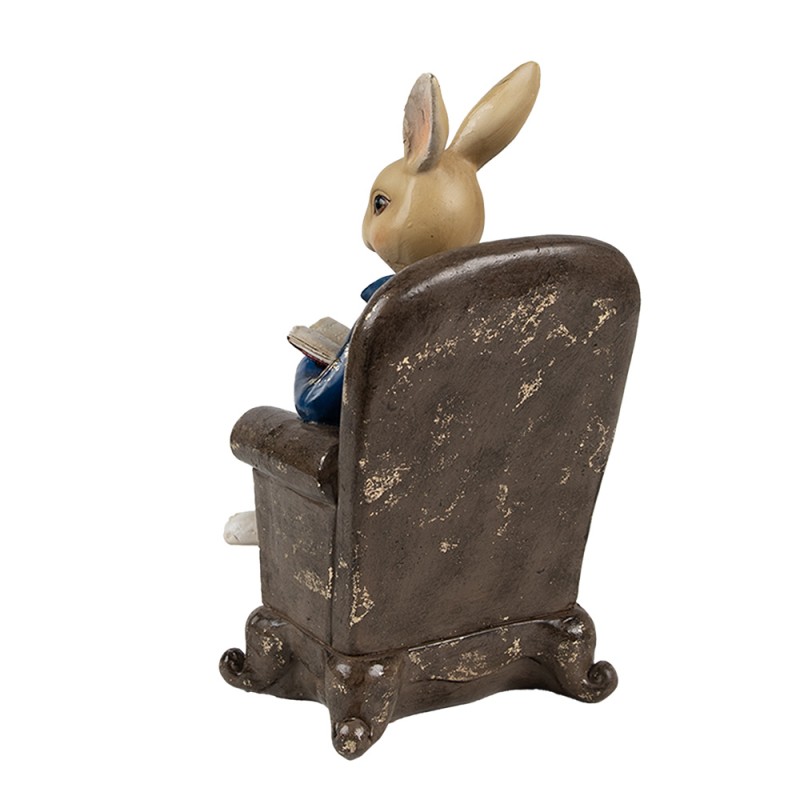 Clayre & Eef Decorative Figurine Rabbit 12x10x18 cm Beige Brown Plastic