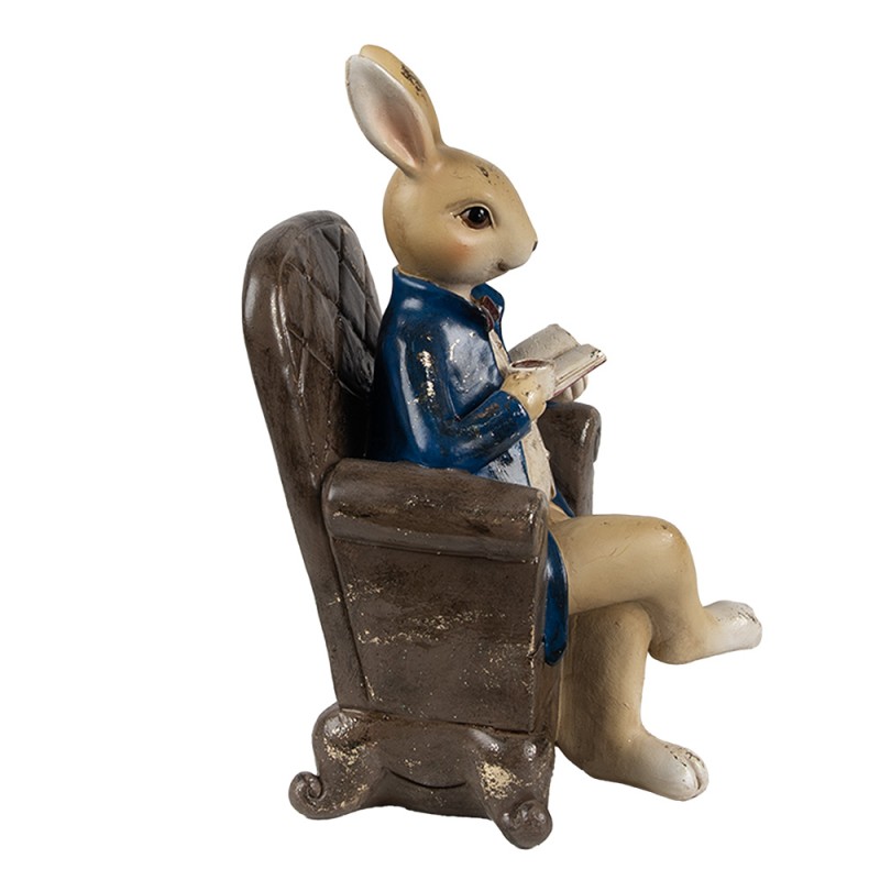 Clayre & Eef Decorative Figurine Rabbit 12x10x18 cm Beige Brown Plastic