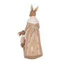Clayre & Eef Decorative Figurine Rabbit 13x10x24 cm Brown Plastic