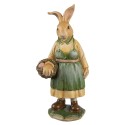 Clayre & Eef Figurine décorative Lapin 9x7x20 cm Marron Plastique