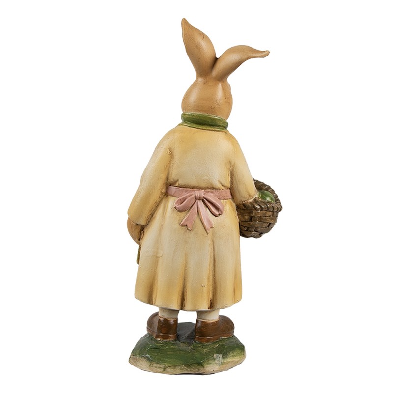 Clayre & Eef Figurine décorative Lapin 9x7x20 cm Marron Plastique