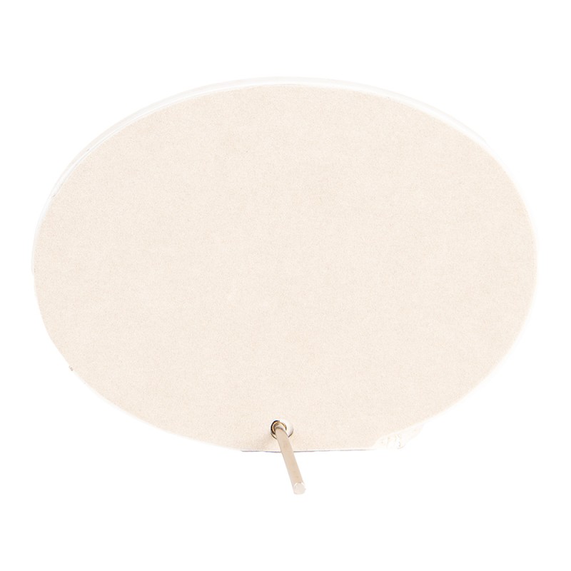 Clayre & Eef Table Mirror 22x5x17 cm Beige Plastic Glass Oval Rabbits