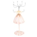 Clayre & Eef Sieraden Standaard Ø 7x19 cm Roze Kunststof Metaal