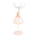 Clayre & Eef Sieraden Standaard Ø 7x19 cm Roze Kunststof Metaal