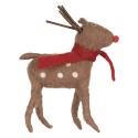 Clayre & Eef Dekorationsfigur Rentier 19 cm Braun Stoff