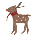 Clayre & Eef Dekorationsfigur Rentier 19 cm Braun Stoff