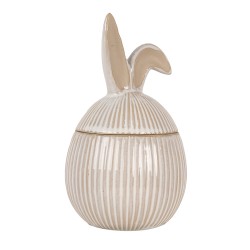 Clayre & Eef Storage Jar 12x12x21 cm White Ceramic