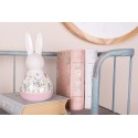 Clayre & Eef Figurine décorative Lapin 9x8x18 cm Blanc Rose Céramique