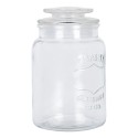 Clayre & Eef Pot de stockage Ø 11x18 cm Transparent Verre