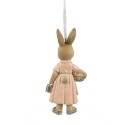 Clayre & Eef Ciondolo di Pasqua Coniglio 12 cm Beige Plastica