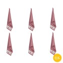 Clayre & Eef Theedoek  set van 6 stuks  50x70 cm Rood Wit Katoen Cupcakes Keukenhanddoek