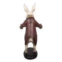 Clayre & Eef Decorative Figurine Rabbit 50x63x107 cm Beige Red Plastic