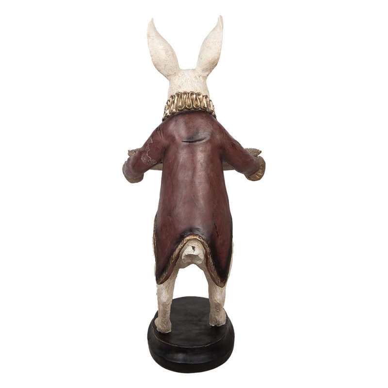 Clayre & Eef Decorative Figurine Rabbit 50x63x107 cm Beige Red Plastic