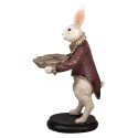 Clayre & Eef Decorative Figurine Rabbit 50x63x107 cm Beige Red Plastic