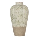 Clayre & Eef Vase Ø 24x38 cm Beige Vert Céramique Fleurs