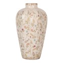 Clayre & Eef Vase Ø 21x34 cm Beige Rose Céramique Fleurs