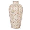 Clayre & Eef Vase Ø 21x34 cm Beige Rose Céramique Fleurs
