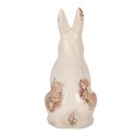 Clayre & Eef Image de décoration Lapin 16x12x28 cm Beige Rose Céramique