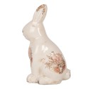 Clayre & Eef Image de décoration Lapin 16x12x28 cm Beige Rose Céramique