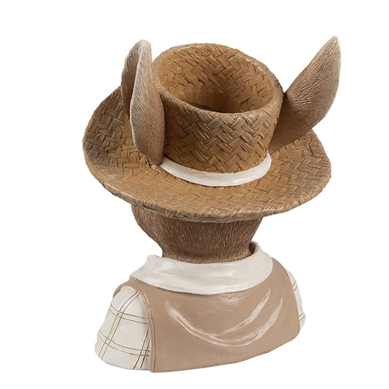 Clayre & Eef Statuetta decorativa Conigli 15x15x25 cm Marrone Plastica
