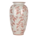 Clayre & Eef Vase Ø 23x42 cm Beige Rouge Céramique Fleurs