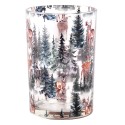 Clayre & Eef Portacandela Ø 12x18 cm Trasparente Vetro Cervi