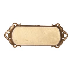 Clayre & Eef Tray 34x13x3 cm Gold colored Plastic