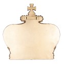 Clayre & Eef Wanddekoration Krone 25x6x24 cm Goldfarbig Kunststoff Glas