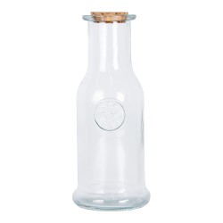 Clayre & Eef Decorative Bottle Ø 9x20 cm Transparent Glass