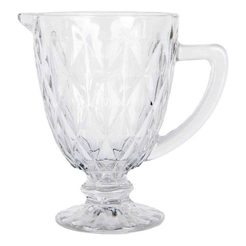 Clayre & Eef Decorative Pitcher 1000 ml Transparent Glass