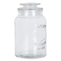 Clayre & Eef Couvercle de pot de stockage Ø 11x19 cm Transparent Verre
