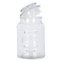 Clayre & Eef Couvercle de pot de stockage Ø 11x19 cm Transparent Verre
