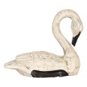 Clayre & Eef Decoratie Beeld Zwaan 21x10x18 / 26x11x29 cm Beige MDF