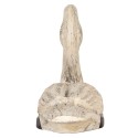 Clayre & Eef Decoratie Beeld Zwaan 21x10x18 / 26x11x29 cm Beige MDF