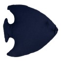Clayre & Eef Dekokissen Fisch 40x45x11 cm Weiß Blau Synthetisch