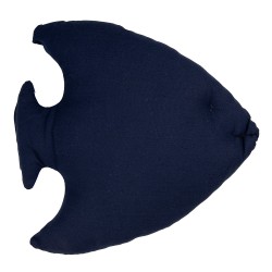 Clayre & Eef Dekokissen Fisch 40x45x11 cm Weiß Blau Synthetisch