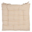 Clayre & Eef Stoelkussen Foam 40x40x4 cm Beige Katoen