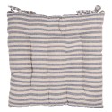 Clayre & Eef Coussin de chaise en mousse 40x40x4 cm Bleu Beige Coton