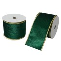Clayre & Eef Ruban Décoratif 63 mm x 5 m Vert Synthétique