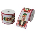 Clayre & Eef Weihnachtsband 63 mm x 5 m Weiß Synthetisch
